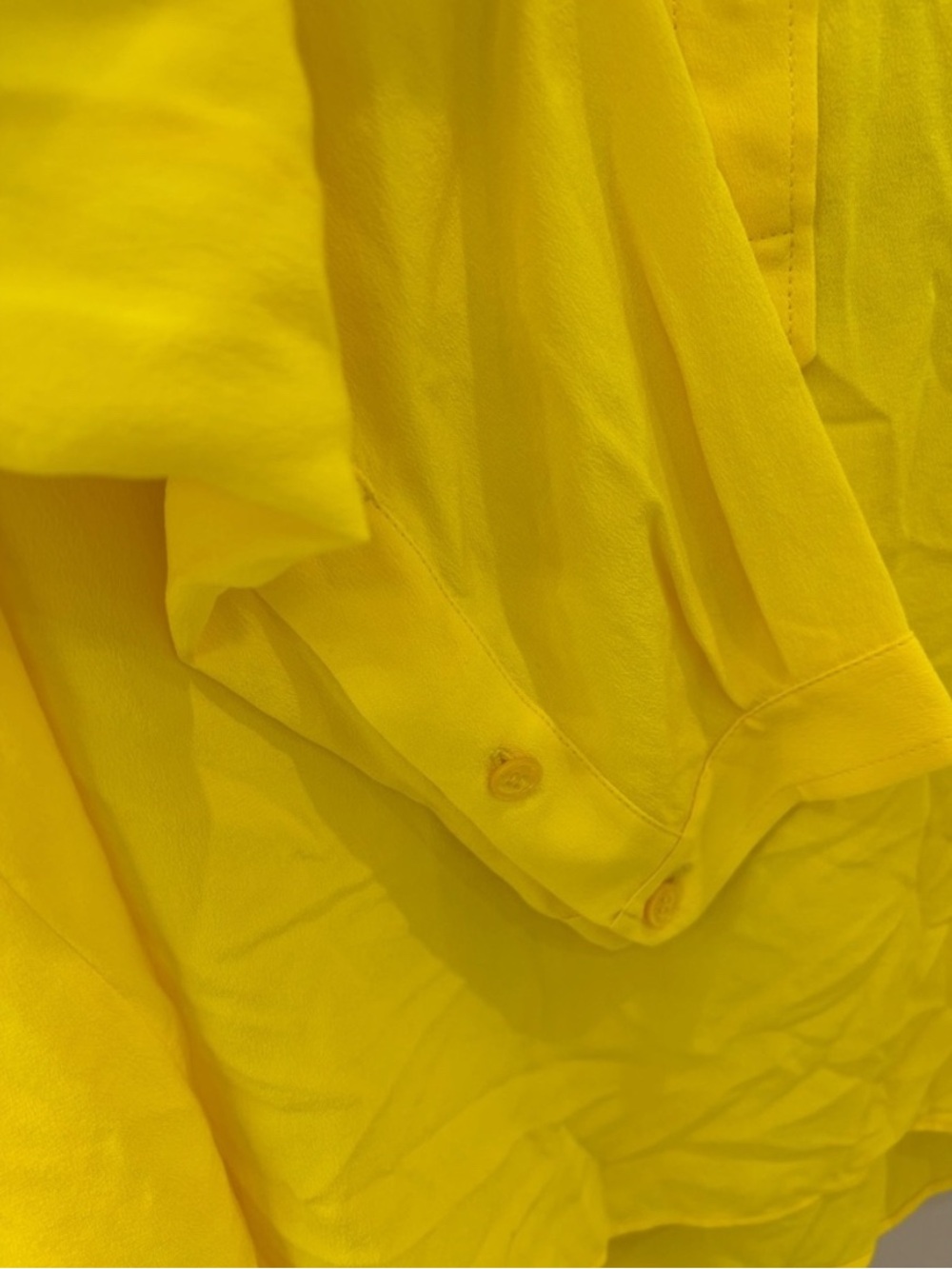 $690 NWT Stella McCartney Yellow Collarless Button Placket Blouse - Picture 5 of 8